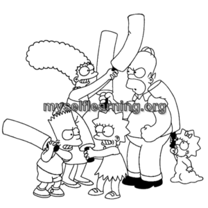 Simpsons Cartoons Coloring Sheet 25 | Instant Download