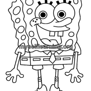 Sponge Bob Cartoons Coloring Sheet 25 | Instant Download