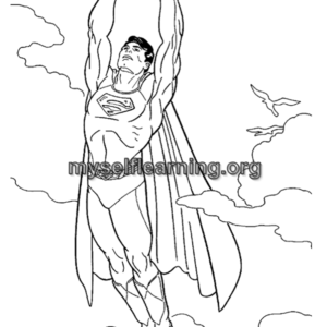 Super Man Cartoons Coloring Sheet 25 | Instant Download