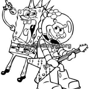 Sponge Bob Cartoons Coloring Sheet 26 | Instant Download