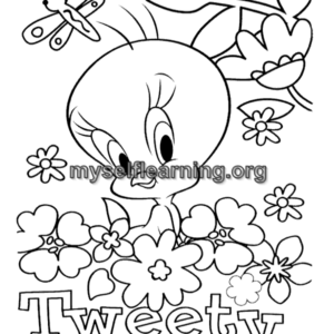 Tweety Cartoon Coloring Sheet 26 | Instant Download