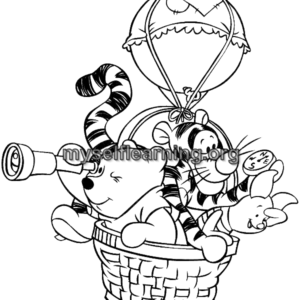 Winnie The Pooh Cartoon Coloring Sheet 27 | Instant Download