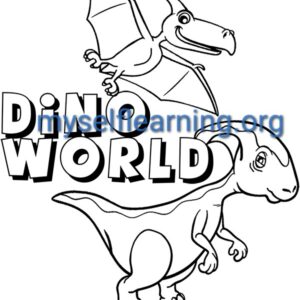 Dinosaurs Coloring Sheet 28 | Instant Download