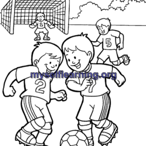 Foot Ball Sport Coloring Sheet 28 | Instant Download