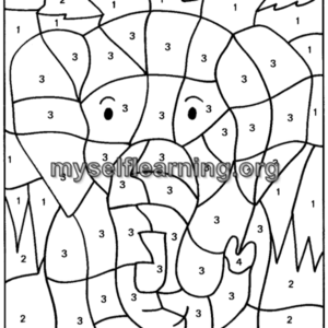 Coloring By Number Education Sheet 29 | Instant Download