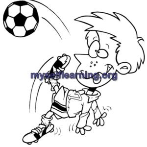 Foot Ball Sport Coloring Sheet 29 | Instant Download