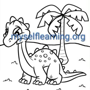 Dinosaurs Coloring Sheet 2 | Instant Download