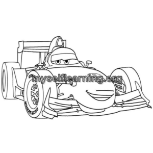Cars Cartoon Coloring Sheet 2 | Instant Download