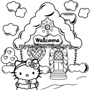 Kitty Cartoons Coloring Sheet 2 | Instant Download