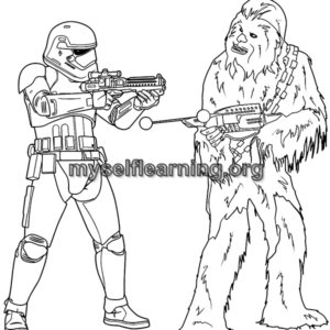 Star Wars Cartoons Coloring Sheet 2 | Instant Download