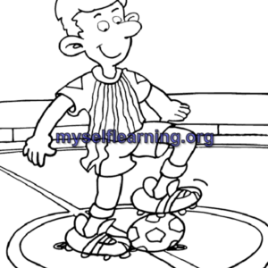 Foot Ball Sport Coloring Sheet 31 | Instant Download