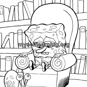 Sponge Bob Cartoons Coloring Sheet 31 | Instant Download