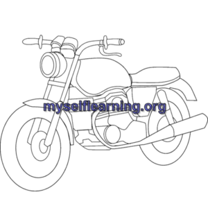 Motor Bikes Coloring Sheet 32 | Instant Download