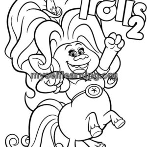 Trolls Coloring Sheet 32 | Instant Download