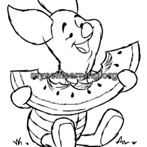 Winnie The Pooh Cartoon Coloring Sheet 32 | Instant Download