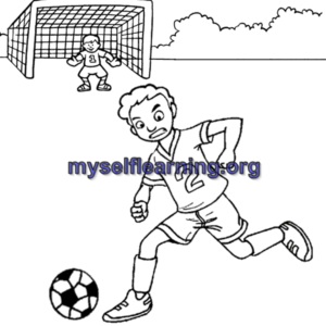 Foot Ball Sport Coloring Sheet 34 | Instant Download