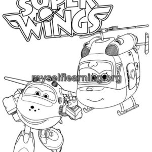 Super Wings Cartoons Coloring Sheet 34 | Instant Download