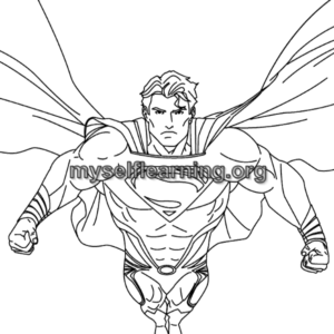 Super Man Cartoons Coloring Sheet 34 | Instant Download