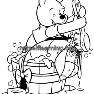 Winnie The Pooh Cartoon Coloring Sheet 34 | Instant Download