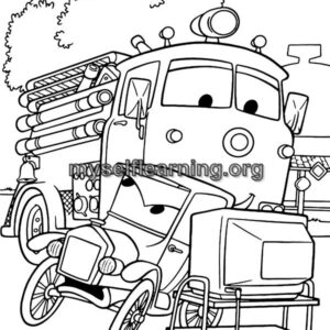 Cars Cartoon Coloring Sheet 35 | Instant Download