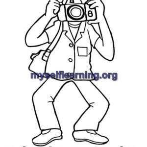 Profession Role Play Characters Coloring Sheet 35 | Instant Download