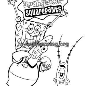 Sponge Bob Cartoons Coloring Sheet 35 | Instant Download