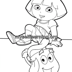 Dora Cartoons Coloring Sheet 36 | Instant Download