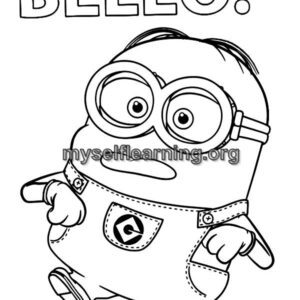 Minions Cartoons Coloring Sheet 36 | Instant Download