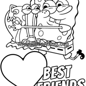 Sponge Bob Cartoons Coloring Sheet 36 | Instant Download