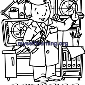 Profession Role Play Characters Coloring Sheet 37 | Instant Download