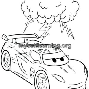 Cars Cartoon Coloring Sheet 38 | Instant Download