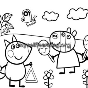 Peepa Cartoons Coloring Sheet 39 | Instant Download