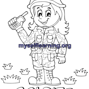 Profession Role Play Characters Coloring Sheet 39 | Instant Download