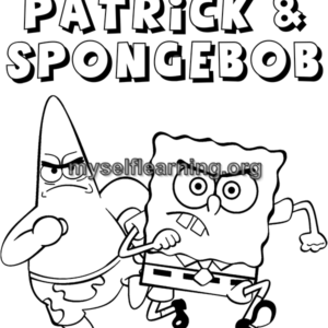 Sponge Bob Cartoons Coloring Sheet 39 | Instant Download