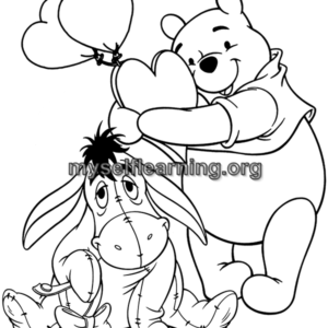Winnie The Pooh Cartoon Coloring Sheet 39 | Instant Download