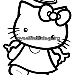Kitty Cartoons Coloring Sheet 3 | Instant Download