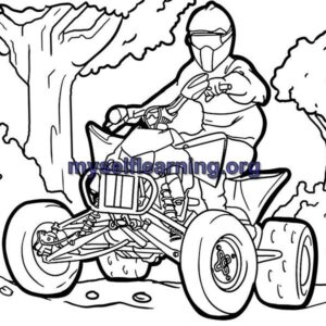 Motor Bikes Coloring Sheet 3 | Instant Download