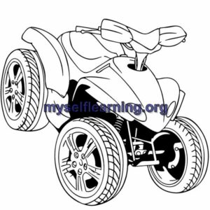 Motor Bikes Coloring Sheet 40 | Instant Download