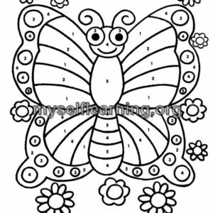 Coloring By Number Education Sheet 41 | Instant Download