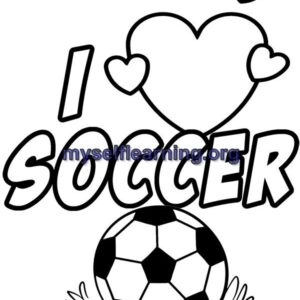 Foot Ball Sport Coloring Sheet 41 | Instant Download