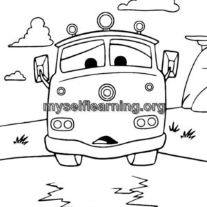 Cars Cartoon Coloring Sheet 41 | Instant Download