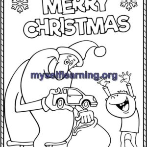 christmas Celebration Coloring Sheet 41 | Instant Download