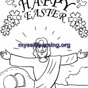 Easter Celebration Coloring Sheet 41 | Instant Download
