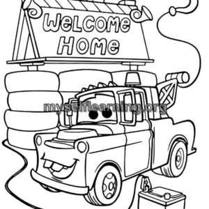 Cars Cartoon Coloring Sheet 43 | Instant Download
