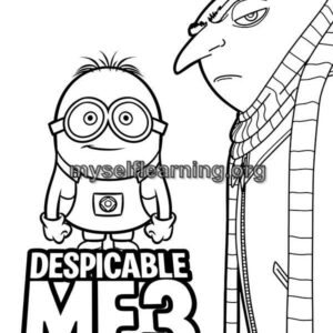 Minions Cartoons Coloring Sheet 43 | Instant Download