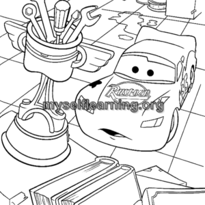 Cars Cartoon Coloring Sheet 46 | Instant Download