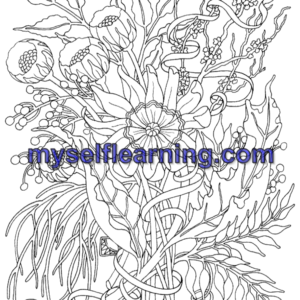 Relaxing Coloring Sheet for Adults 46 | Instant Download