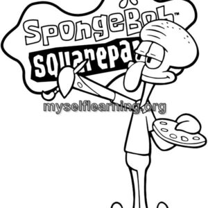 Sponge Bob Cartoons Coloring Sheet 47 | Instant Download