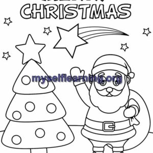 christmas Celebration Coloring Sheet 48 | Instant Download