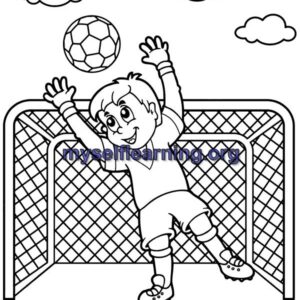 Foot Ball Sport Coloring Sheet 49 | Instant Download